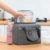Thickened Handheld Lunch Bag Insulated Bento Bags Kids Lunch Kits (Gray) - Image 6