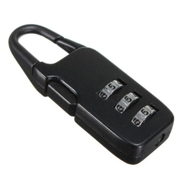 5pcs Luggage Mini Combination Lock Zinc Alloy Padlock (Black) - Image 3