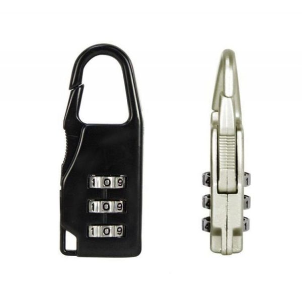 5pcs Luggage Mini Combination Lock Zinc Alloy Padlock (Black) - Image 4