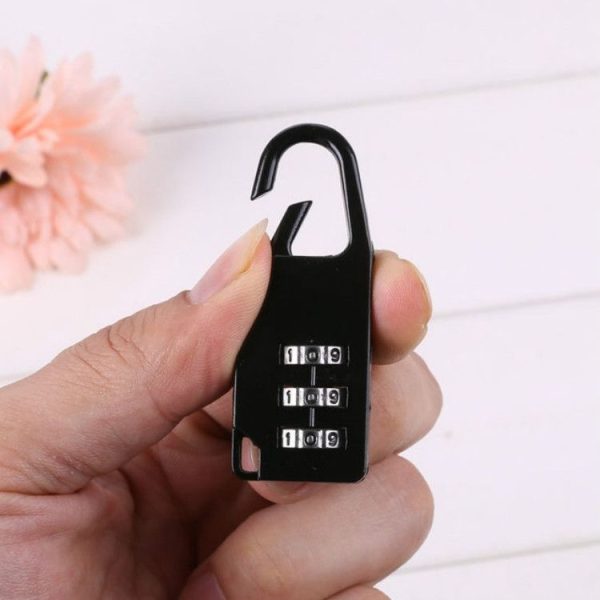 5pcs Luggage Mini Combination Lock Zinc Alloy Padlock (Black) - Image 5