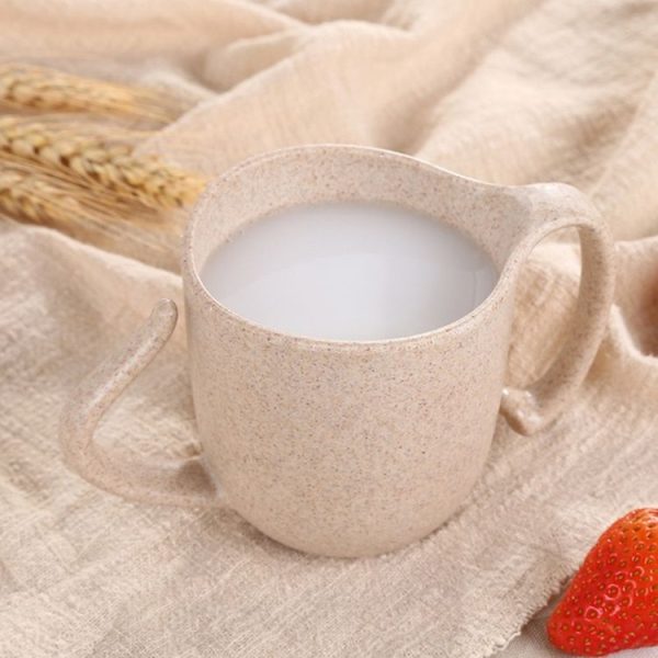 Children Wheat Fiber Drinking Cup Anti-Scalding Milk Cup (Wheat) - Image 5