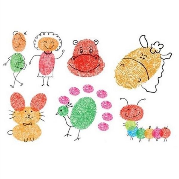 3 PCS DIY Kids Finger Painting Drawing Toys Baby Funny Graffiti Non-toxic Washable Paints Inkpad - Image 3