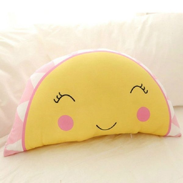Baby Plush Pillow Cartoon Cushion Kid Sleeping Toy Infant Comforting Doll Animal Shaped Pillows Home Decoration, Size: 55cm (Smile) - Image 2