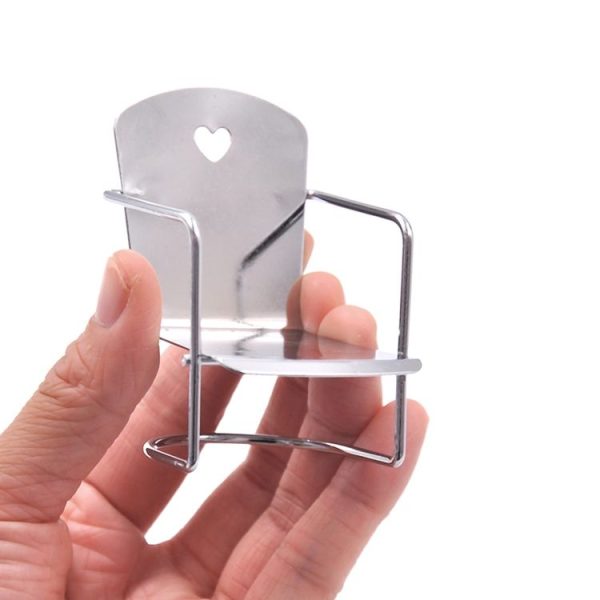 3 PCS 1: 12 Doll House Miniature Iron Chair Model