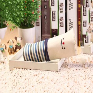 Canvas Roll Smile Face Make Up Bag Pencil Pen Brush Cases Pouch Purse Bags Stationery (Beige)