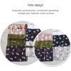Cute Canvas Flower Animals Roll Pencil Bag Stationery Storage Organizer Bag School Office Supply (Gray Flowers) - Image 4
