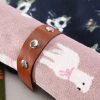 Cute Canvas Flower Animals Roll Pencil Bag Stationery Storage Organizer Bag School Office Supply (Gray Flowers) - Image 6