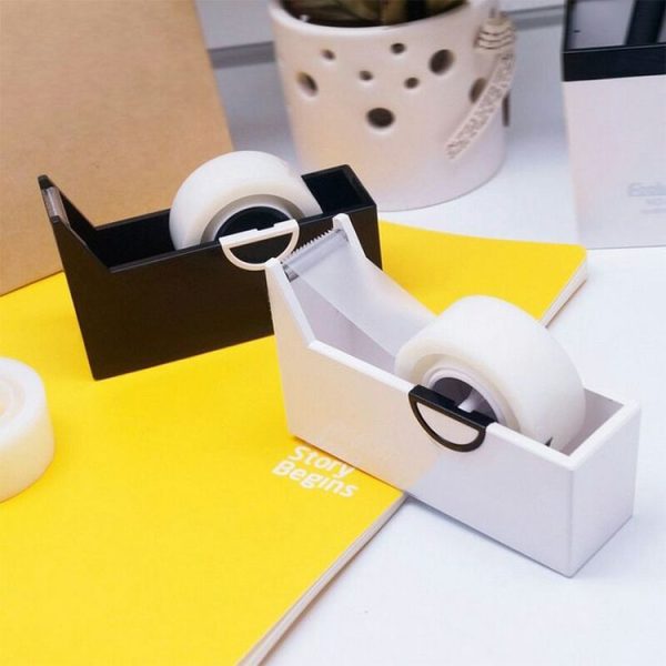 Tape Holder Office Tape Dispenser Desktop Tape Cutter (Black) - Image 6