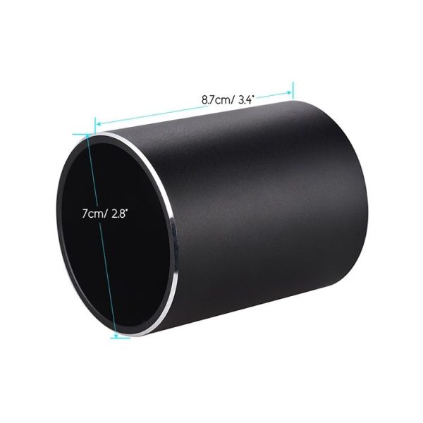 Aluminum Round Desk Pencil Holder Container Organizer Stationery Gift (Silver) - Image 3