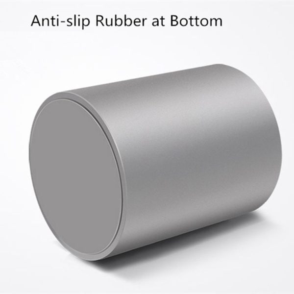 Aluminum Round Desk Pencil Holder Container Organizer Stationery Gift (Silver) - Image 5