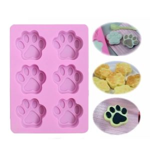 3 PCS Paw Soap Ice Cream Chocolate Cake Silicone Mold (Pink)