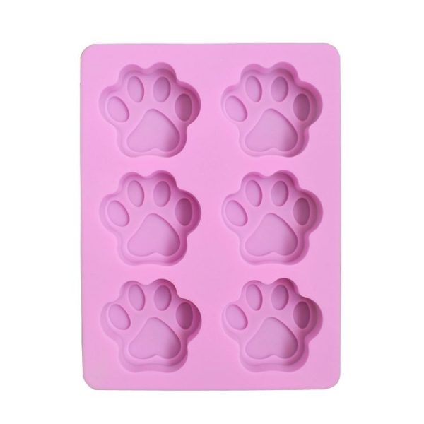 3 PCS Paw Soap Ice Cream Chocolate Cake Silicone Mold (Pink) - Image 2