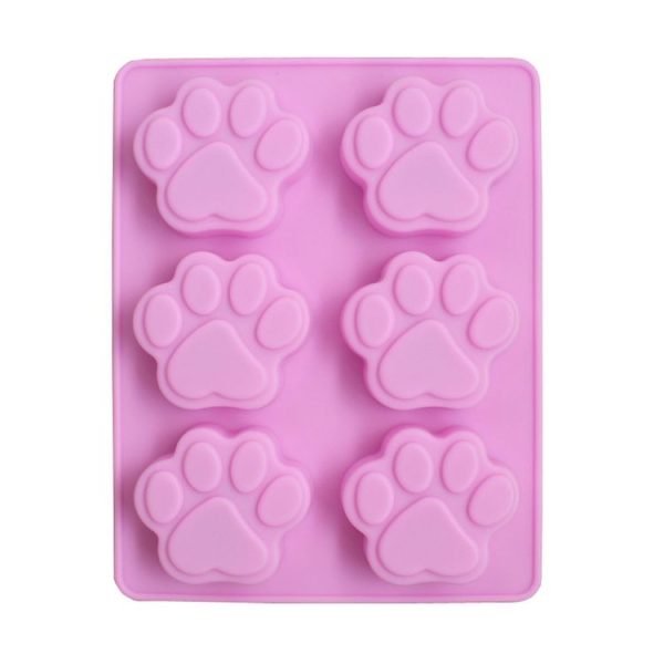 3 PCS Paw Soap Ice Cream Chocolate Cake Silicone Mold (Pink) - Image 3