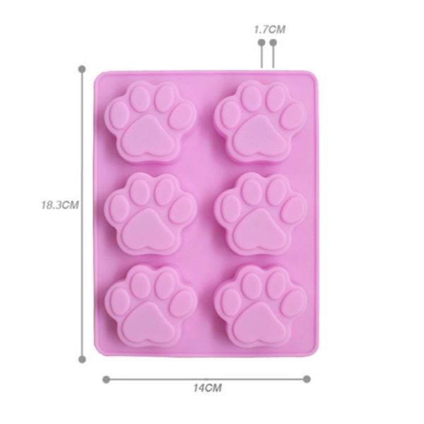 3 PCS Paw Soap Ice Cream Chocolate Cake Silicone Mold (Pink) - Image 5