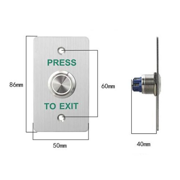 S85022D Waterproof Access Control Switch Cell Self-reset Rainproof Exit Button - Image 5