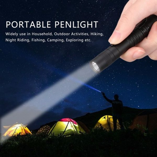 Mini LED Pen-shaped Strong Flashlight Pen Clip Torch, Size: 9.1cm - Image 3