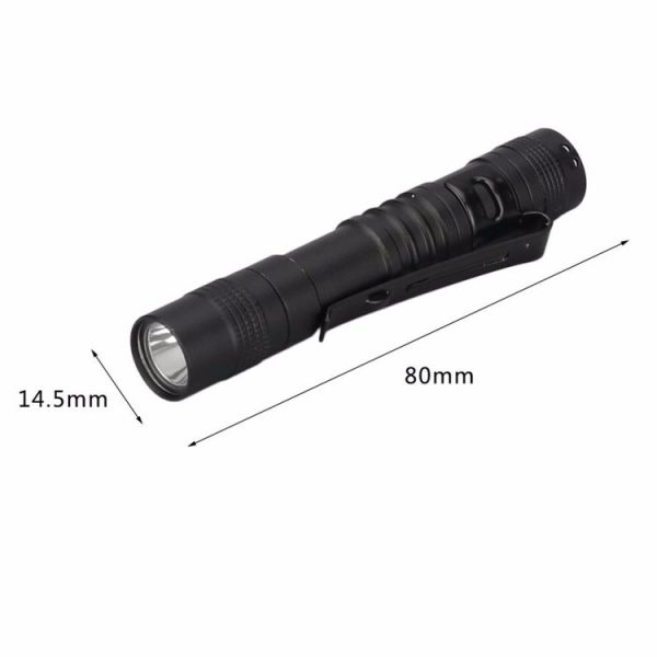Mini LED Pen-shaped Strong Flashlight Pen Clip Torch, Size: 9.1cm - Image 8