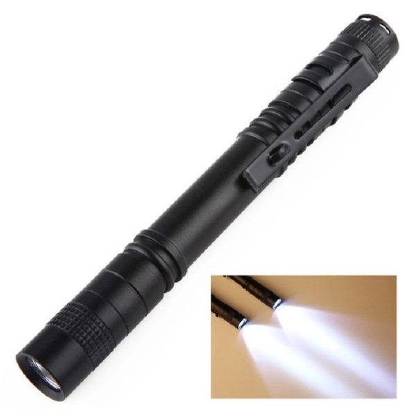 Mini LED Pen-shaped Strong Flashlight Pen Clip Torch, Size: 13.3cm - Image 2