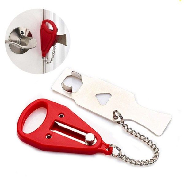 Portable Security Lock Door Lock Anti-theft Lock, Style: Black Triangle - Image 3