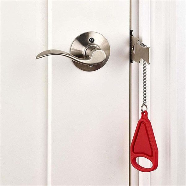 Portable Security Lock Door Lock Anti-theft Lock, Style: Black Triangle - Image 5