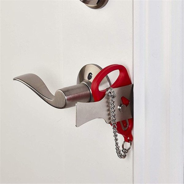 Portable Security Lock Door Lock Anti-theft Lock, Style: Black Triangle - Image 6