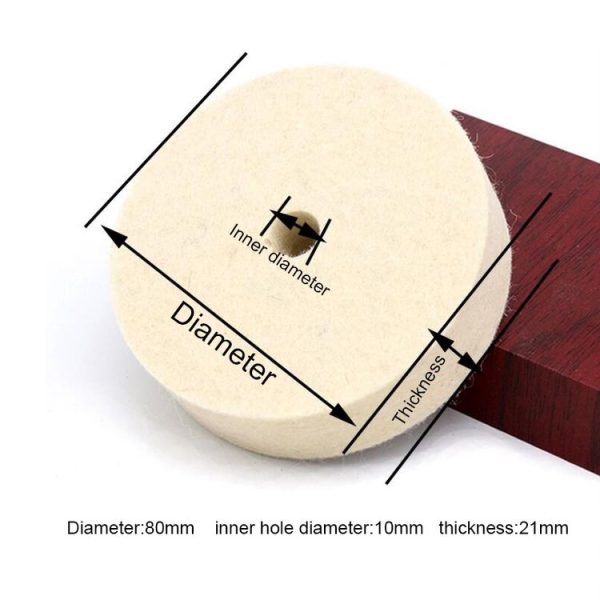 Wool Wheel Mill Accessories Metal Polishing Wheel, Size: 75x10mm - Image 5