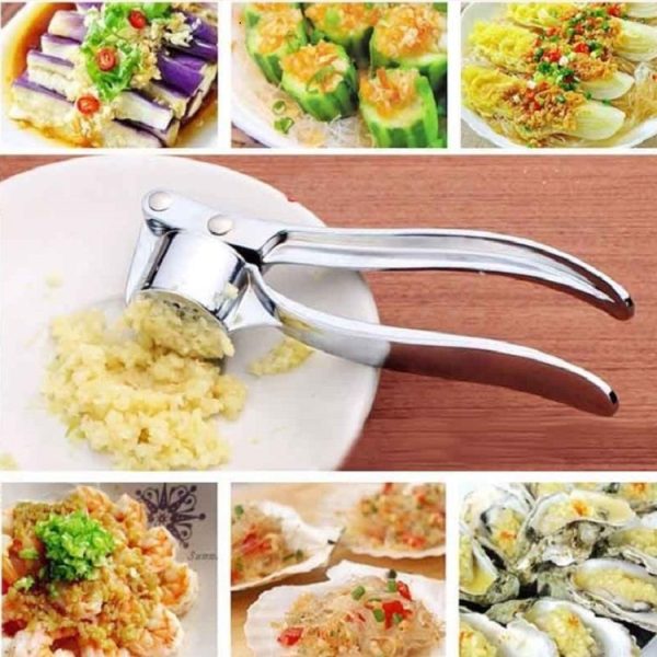 Kitchen Handheld Stainless Steel Ginger Garlic Crusher Garlic Puree Machine - Image 5