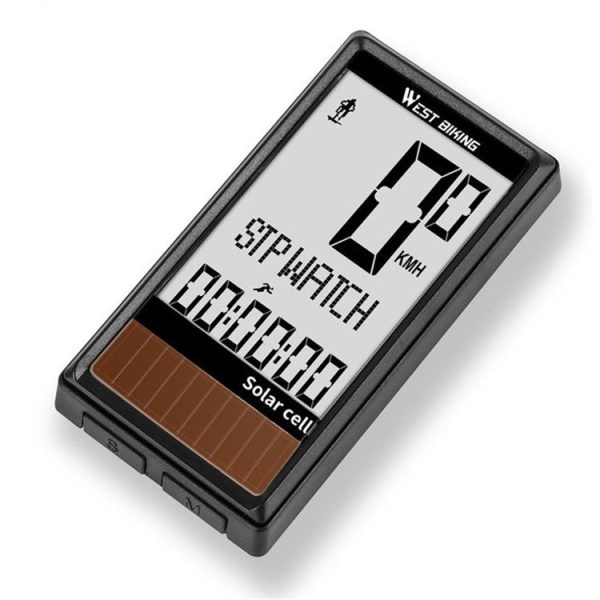 WEST BIKING Wireless Solar Code Table Mountain Road Bike Large Character Code Table Five Language Waterproof Speedometer - Image 2