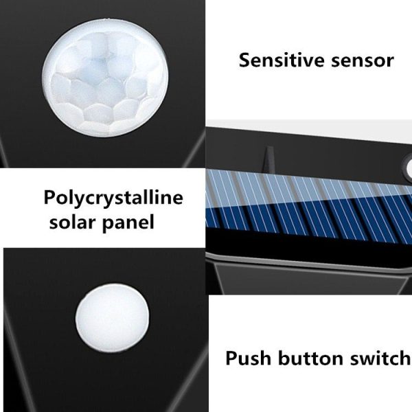 102 LED Solar Wall Lamp Body Induction Garden Lamp Villa Waterproof Outdoor Lighting Street Lamp - Image 6