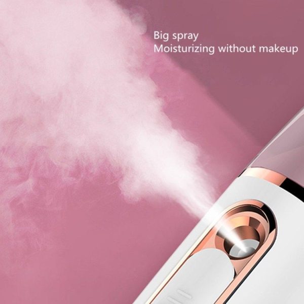 Portable Mini Moisturizing Sprayer Rechargeable Beauty Disinfectant Humidifier Automatic Alcohol Sprayer (Green+Gold) - Image 4