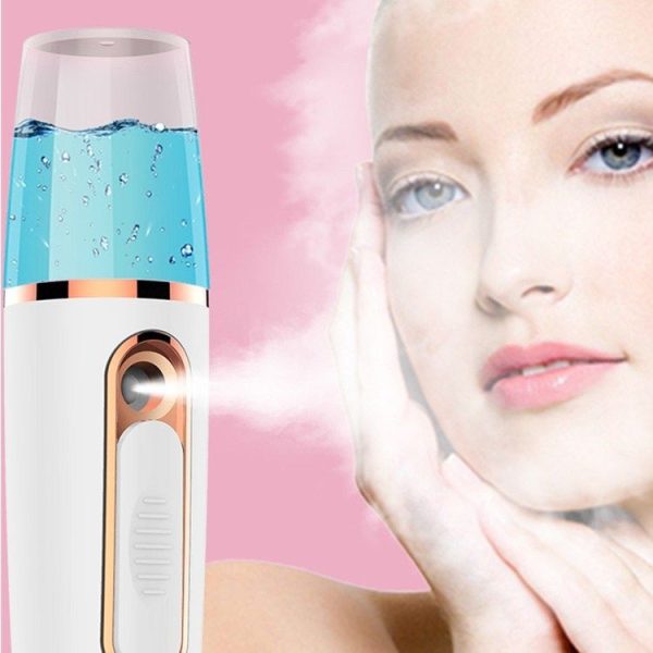 Portable Mini Moisturizing Sprayer Rechargeable Beauty Disinfectant Humidifier Automatic Alcohol Sprayer (Green+Gold) - Image 5