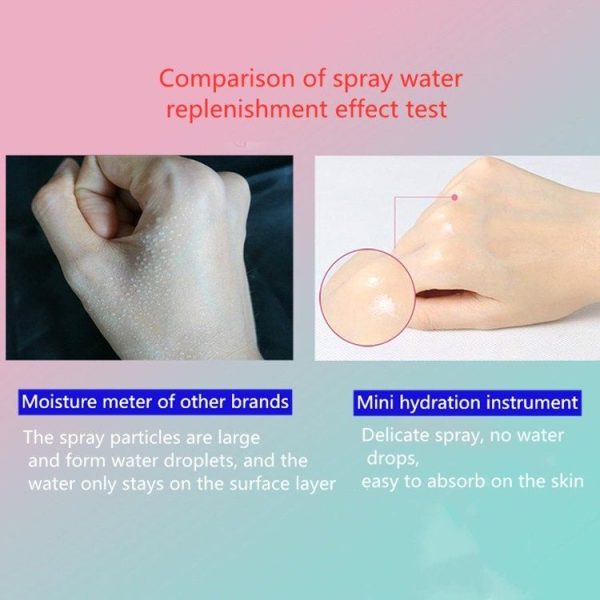 Portable Mini Moisturizing Sprayer Rechargeable Beauty Disinfectant Humidifier Automatic Alcohol Sprayer (Green+Gold) - Image 6