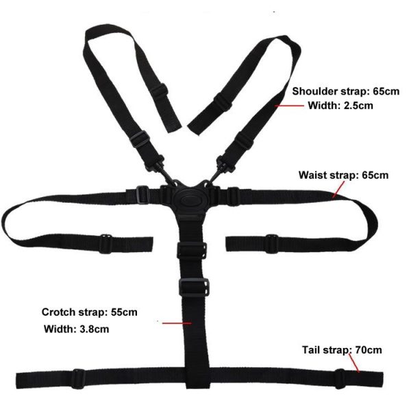 Five-point Child Safety Belt For Baby Stroller Seat Belt - Image 4