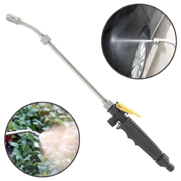 Garden Water Guns Stainless Steel Multifunction High Pressure Car Wash Spray Nozzle Hose Wand, Specification: 48cm