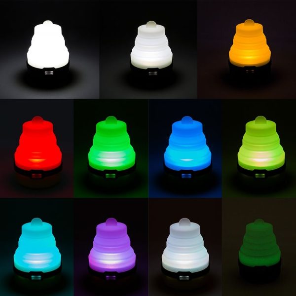 2 PCS Portable Emergency Camping Lantern Tent Soft Light Outdoor Hanging 5 LED Bulb (Red) - Image 4