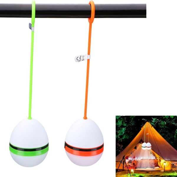 2 PCS LED Portable Lantern Camping Light Silicone Lanyard Hanging Tent Lamp (Orange) - Image 3