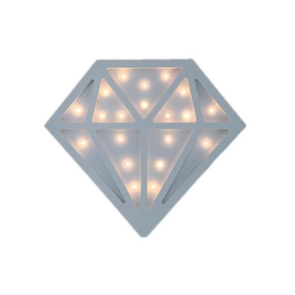 Diamond Shape LED Night Light Decoration Pendant (White) - Image 3
