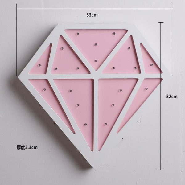 Diamond Shape LED Night Light Decoration Pendant (White) - Image 6