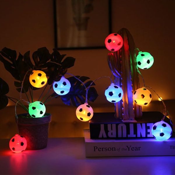 2m 20 LEDs Football Lantern String KTV Creative LED Decorative Light (White Light) - Image 4