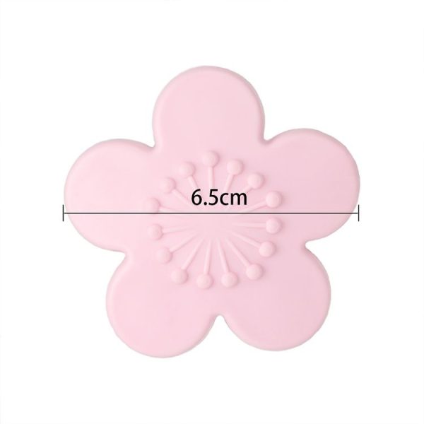 2 PCS Practical Silicone Cherry Blossom Shape Wall Protector Door Handle Crash Pad Furniture Accessories (Purple) - Image 2