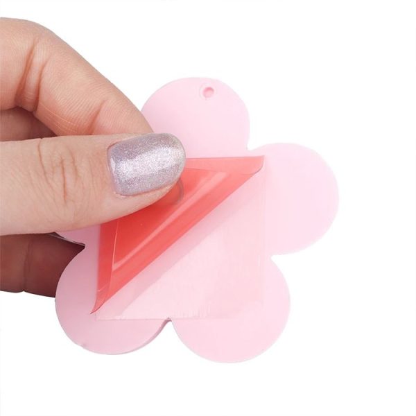 2 PCS Practical Silicone Cherry Blossom Shape Wall Protector Door Handle Crash Pad Furniture Accessories (Purple) - Image 3