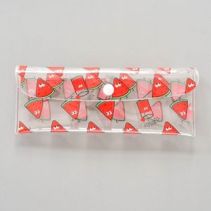 Transparent Cute Fruit Pencil Case PVC Pencil Box Pencilcase Pencil Bag School Supplies Stationery (Watermelon)