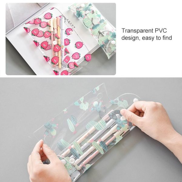 Transparent Cute Fruit Pencil Case PVC Pencil Box Pencilcase Pencil Bag School Supplies Stationery (Watermelon) - Image 4