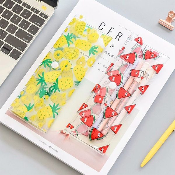 Transparent Cute Fruit Pencil Case PVC Pencil Box Pencilcase Pencil Bag School Supplies Stationery (Watermelon) - Image 7