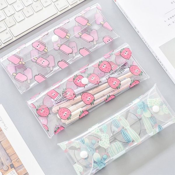 Transparent Cute Fruit Pencil Case PVC Pencil Box Pencilcase Pencil Bag School Supplies Stationery (Watermelon) - Image 8