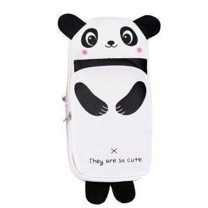 Cute Cartoon Animals Pencil Case Leather School Pencil Bag (Panda)