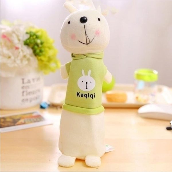 Cute Plush Rabbit Pencil Box Pencilcase Pencil Bag School Supplies Stationery (Green)