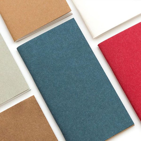 Kraft Traveler Notebook Vintage Notebook Handmade Journal Genuine Leather Diary, Size: 12x21cm (Blue Kraft) - Image 3