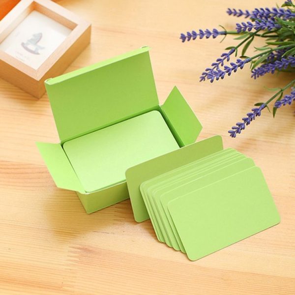 Memory Cards Blank DIY Graffiti Word Cards Small Memo Pad Blocks Memorandum Note Word Cards (Green) - Image 2