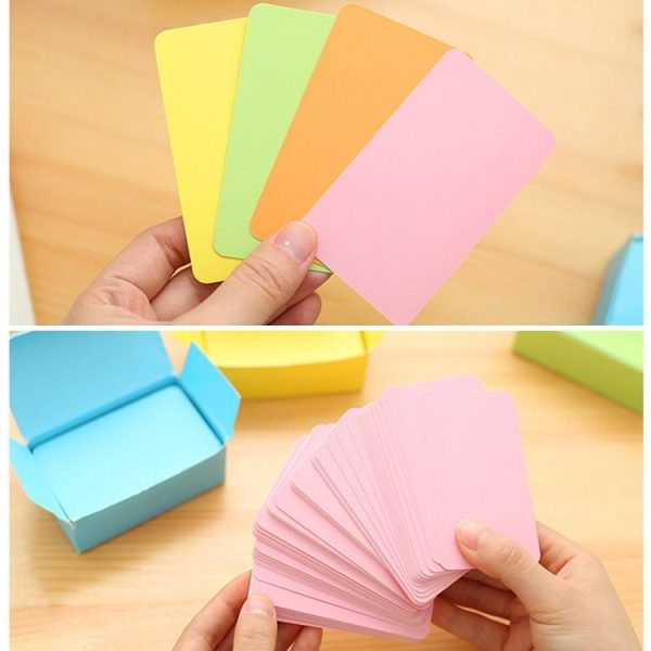 Memory Cards Blank DIY Graffiti Word Cards Small Memo Pad Blocks Memorandum Note Word Cards (Green) - Image 4